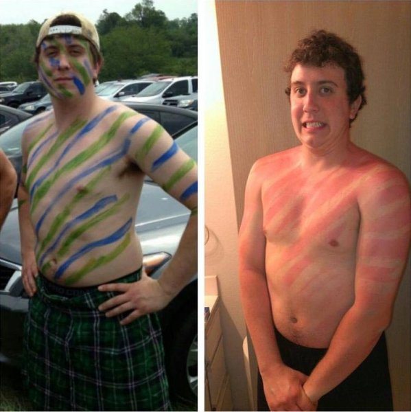 Загорелый человек