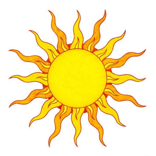 Солнце с волнистыми лучами
