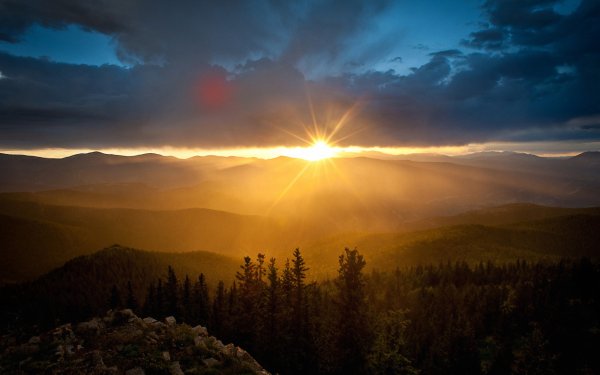 Закат в горах