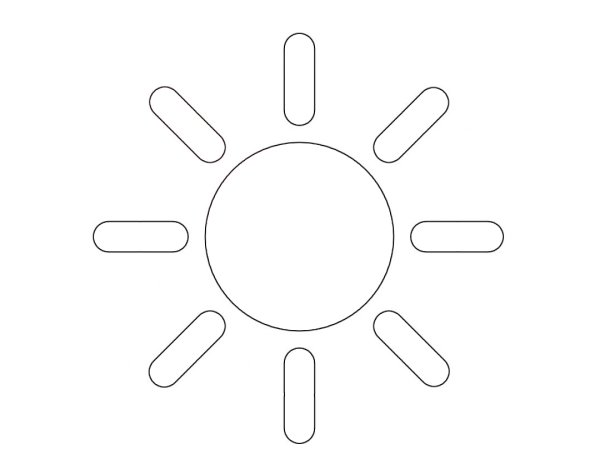 Лучики солнца отдельно для детей