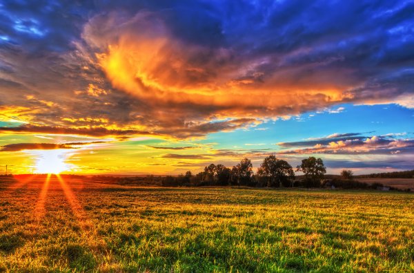 Заря в степи