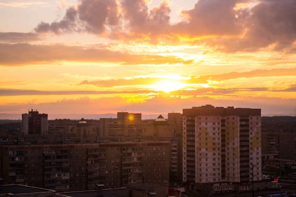 Рассвет в городе России