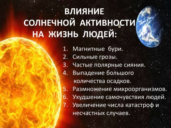 Влияние солнца на магнитное поле земли