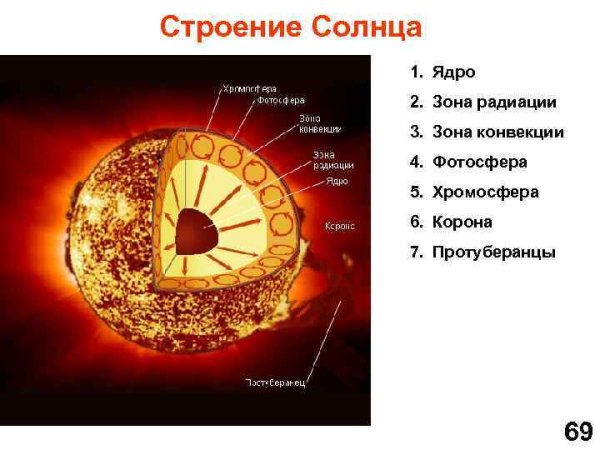 Ядро зона лучистого переноса конвективная зона
