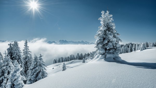 Горы зима