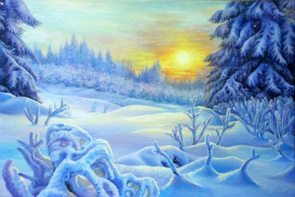 Зима рисунок