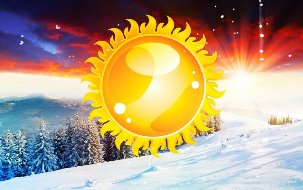 Зимний Солнечный пейзаж в живописи