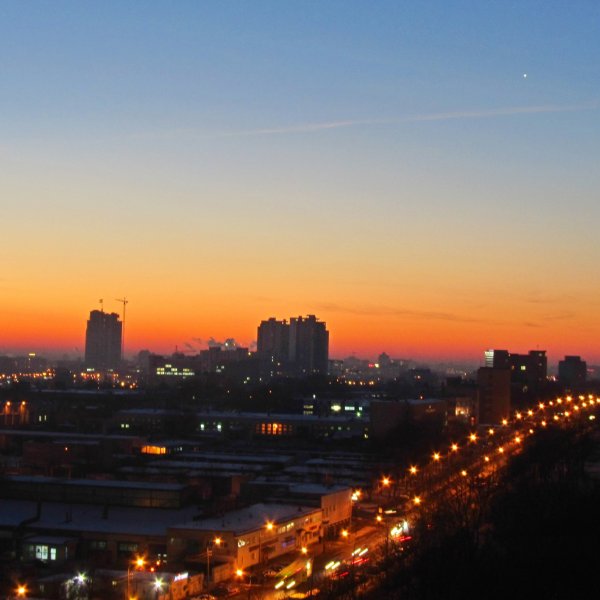 Рассвет в городе