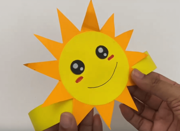 Солнце трафарет цветной