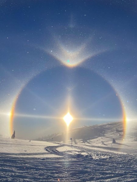 Северное сияние солнечное гало