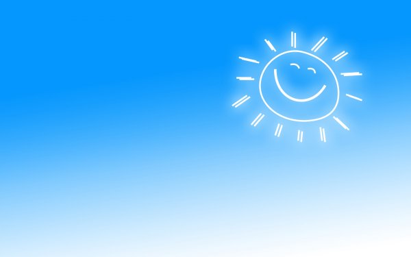 Солнышко для детей на голубом фоне