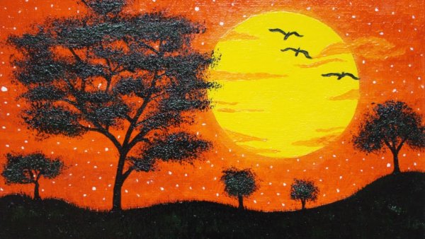 Леонид Афремов парусник закат