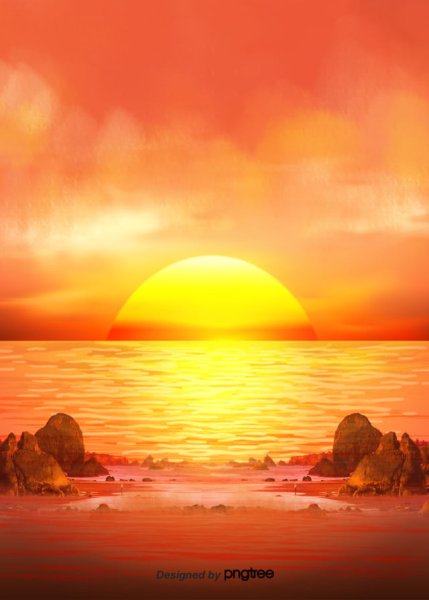 Закат рисунок для детей