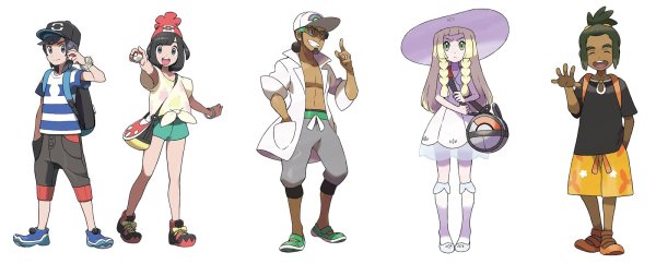Покемон Sun and Moon персонажи