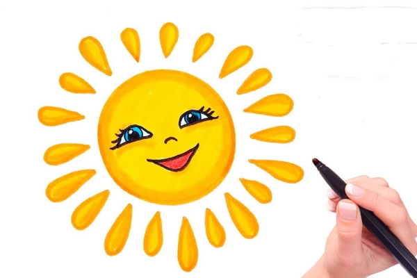 Солнце раскраска