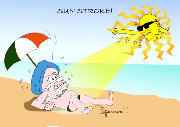 Смешные рисунки про жару