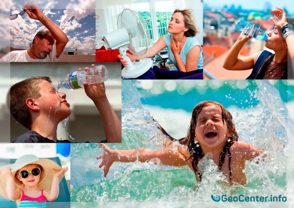 Люди при тепловом ударе