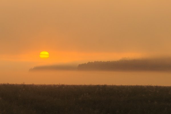 Красное солнце на закате