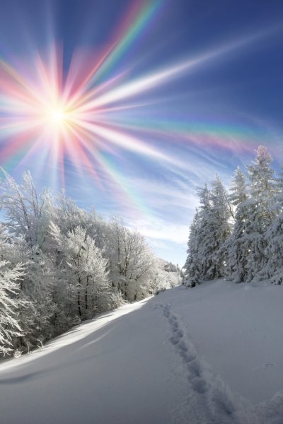 Зимний рассвет пейзаж