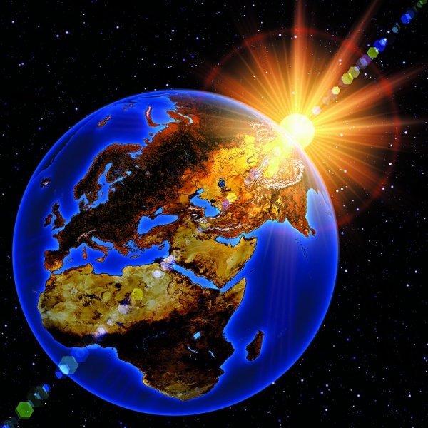 Солнце и земля