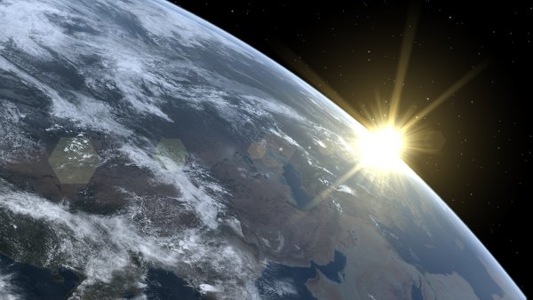 Снимок солнца из космоса
