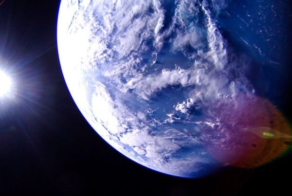 Вид солнца с МКС