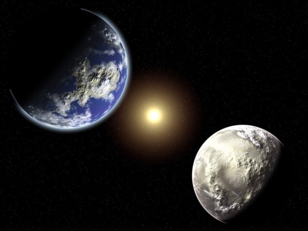 Юпитер и земля