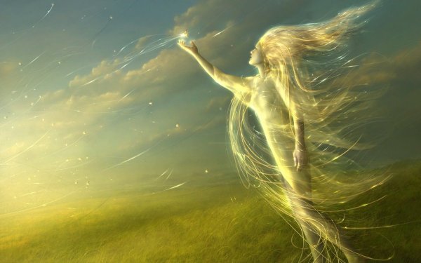 Женщина на закате