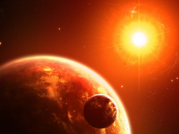 Солнце вид с земли