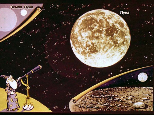 Земля притягивает луну