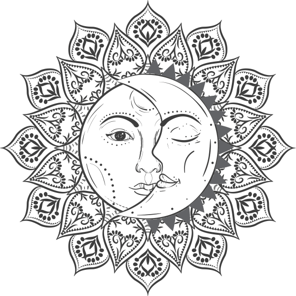 Солнце и месяц эскиз