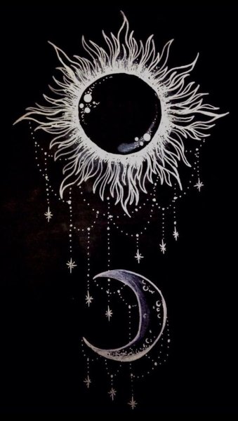 Изображение Луны и солнца