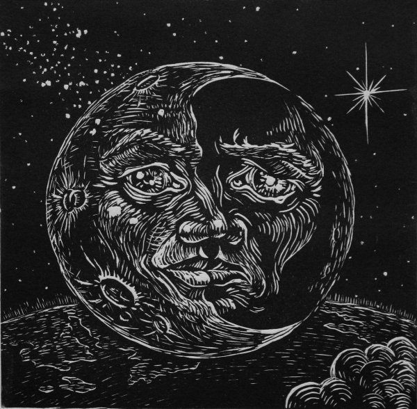 Тату солнце и Луна эскиз