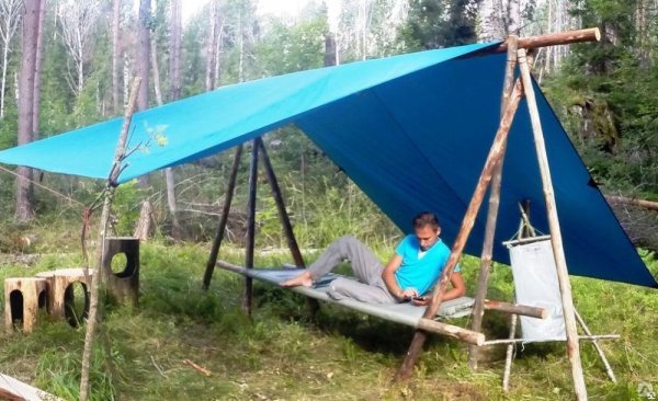 Тент из ПВХ труб