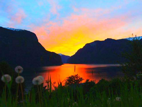 Норвегия фьорды закат