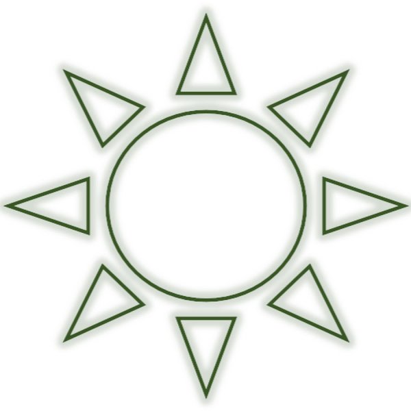 Солнце из геометрических фигур