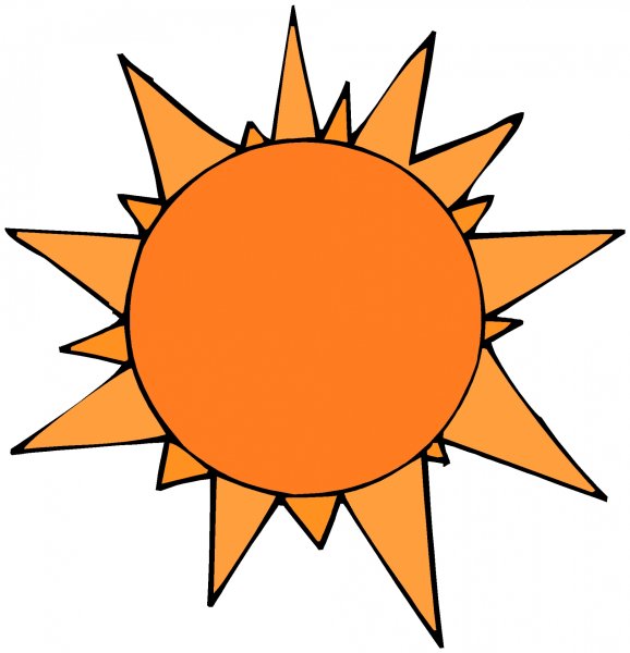 Раскраска солнышко для детей 2-3 лет