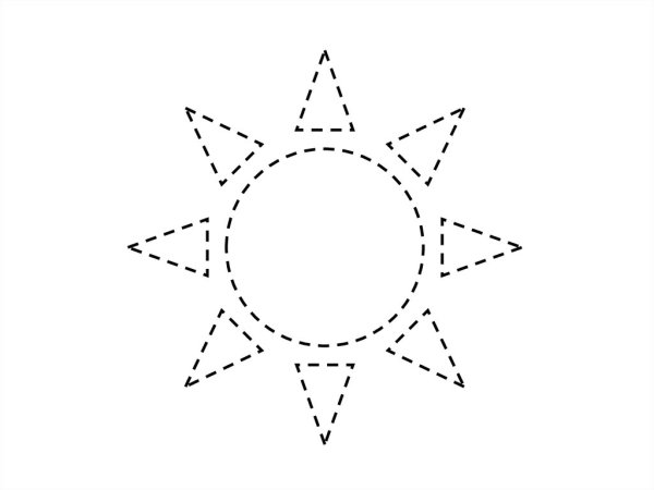 Солнышко из геометрических фигур