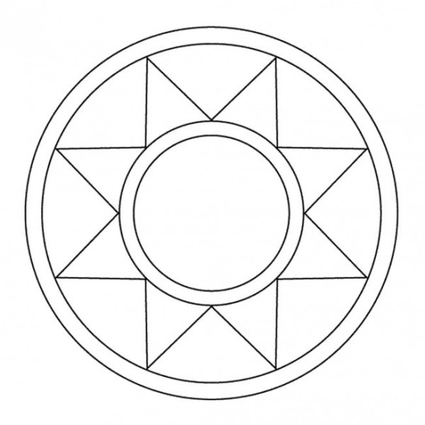 Солнечный лучик раскраска