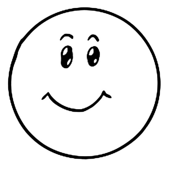 Улыбающийся смайлик раскраска