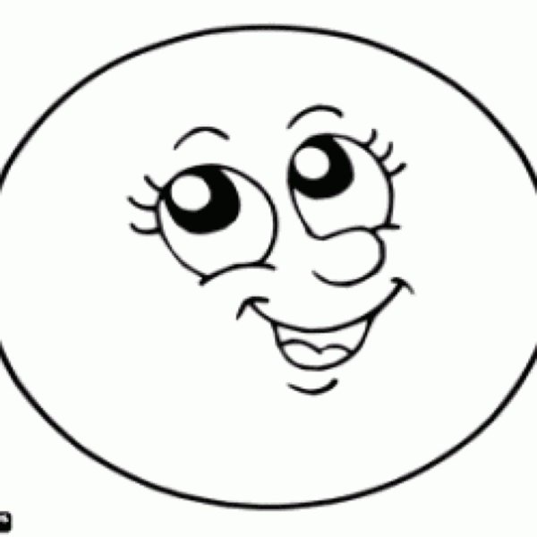 Раскраска солнышко без лучиков