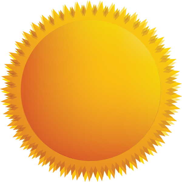 Солнце на белом фоне