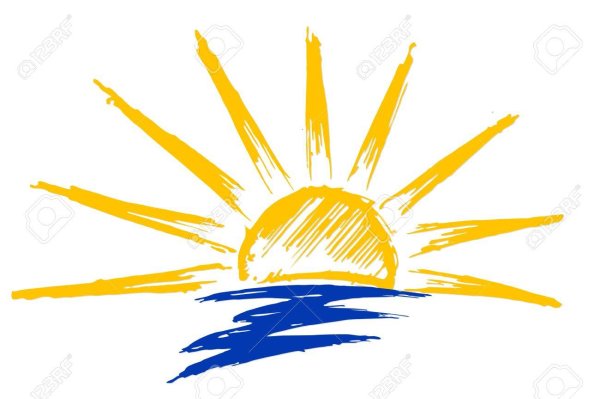 Нарисовать восходящее солнце