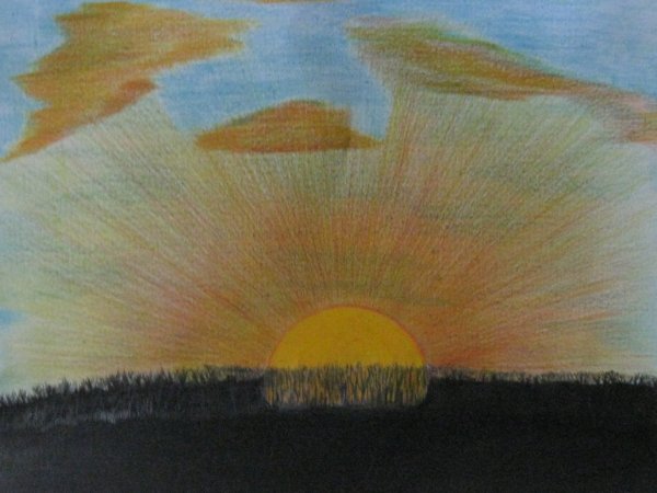 Раскраска солнце с лучами