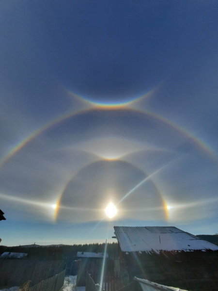 Эффект гало три солнца