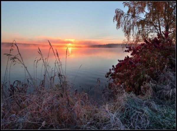 Рассвет поздняя осень