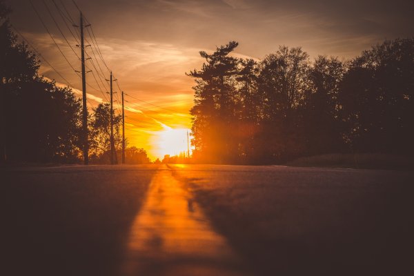 Эстетика дорога закат