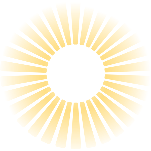 Лучик солнца на прозрачном фоне