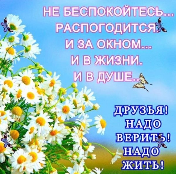 Ничего распогодится и за окном и в жизни и в душе