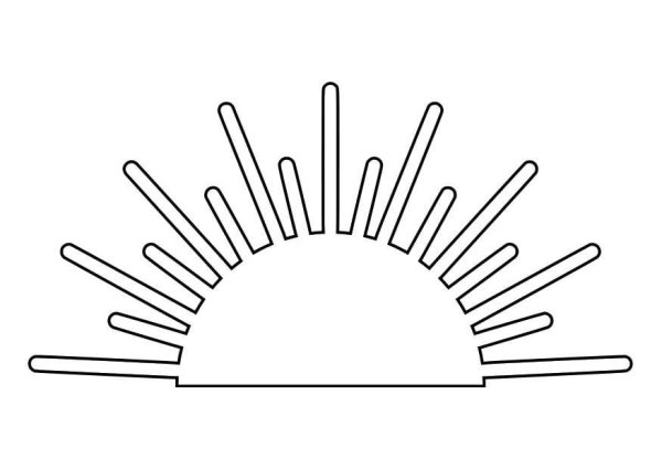 Солнце трафарет для детей